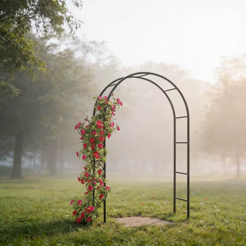Arche de support pour plantes grimpantes d'extérieur