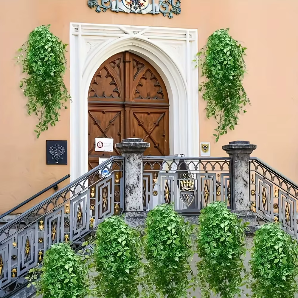 2 plantes suspendues Mandala vertes pour décoration intérieure et extérieure