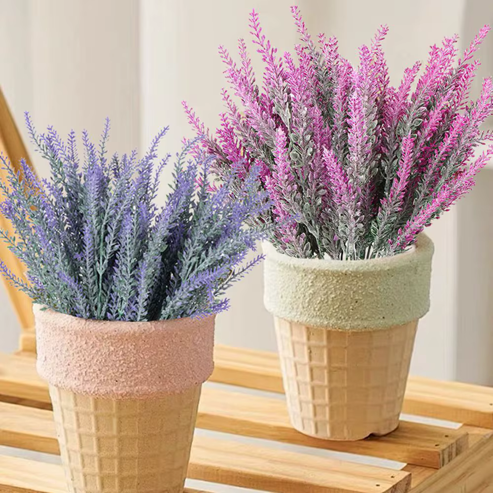 1/3/5 pièces fleur artificielle plante lavande Festival de noël mariage mariée Bouquet maison extérieure protection UV cadeau décoration