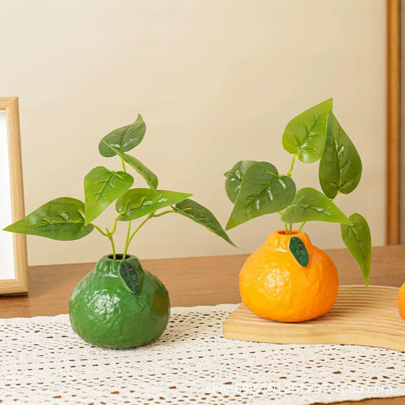 Vase à fleurs en forme de Fruit Orange