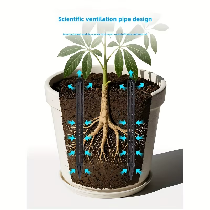 Tubes d'aération pour pots de plantes