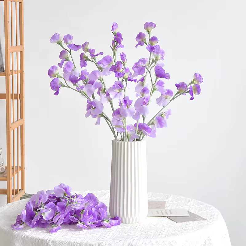 Bouquet de fleurs artificielles de pois