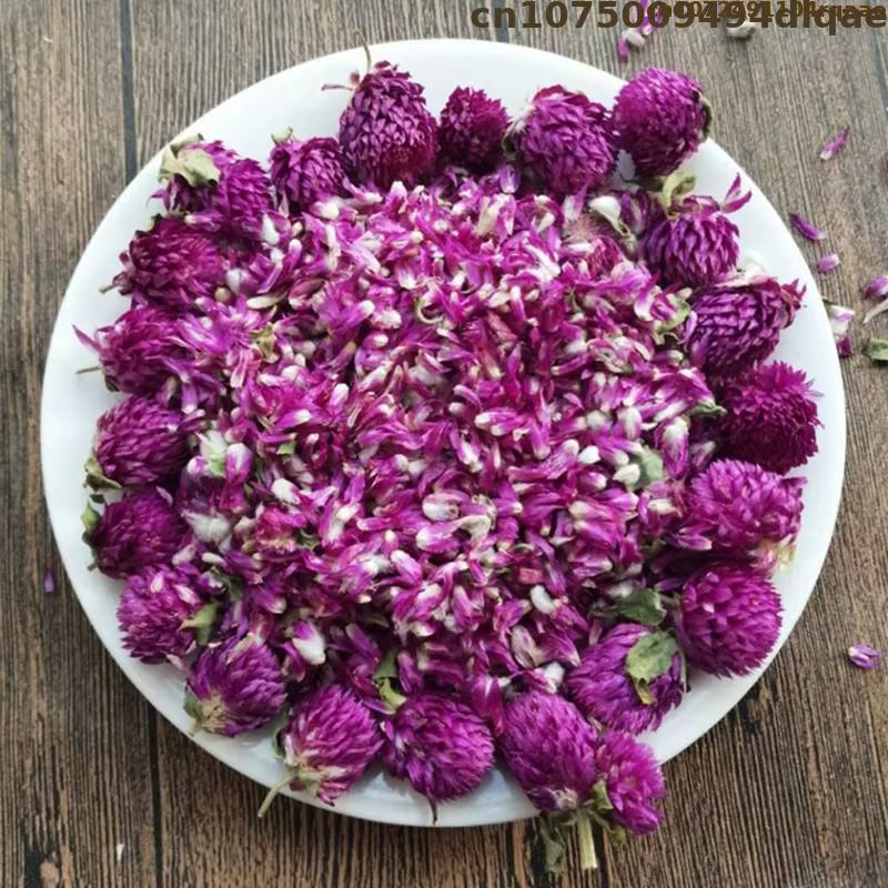 Pétales de fleurs séchées naturelles : Globe Amarante Violet