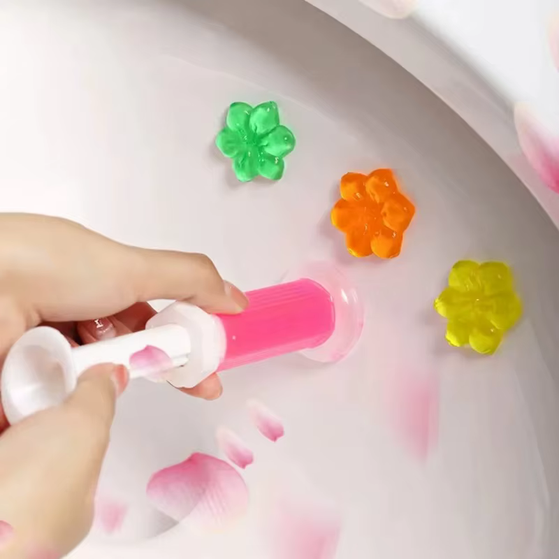 10/1x déodorant de toilette Gel fleur forme durable parfum désodorisant Drain cuvette de toilette nettoyant Gel maison salle de bain déodorant