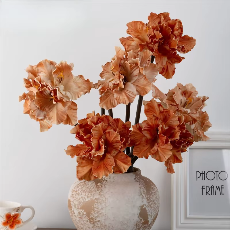 6 pièces de fleurs artificielles en PU