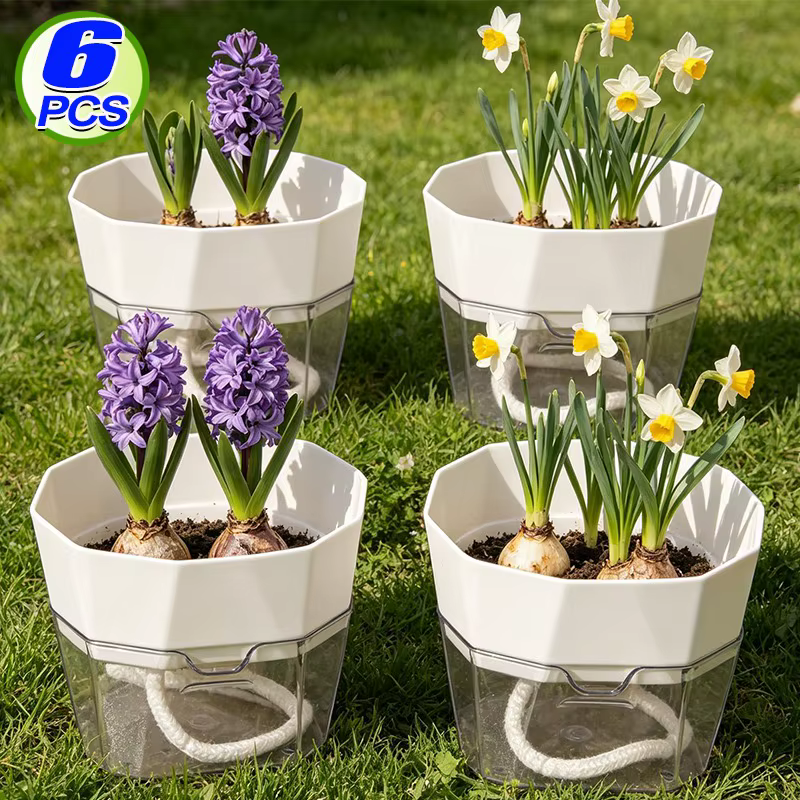 Pot de fleurs hydroponique auto-arrosant