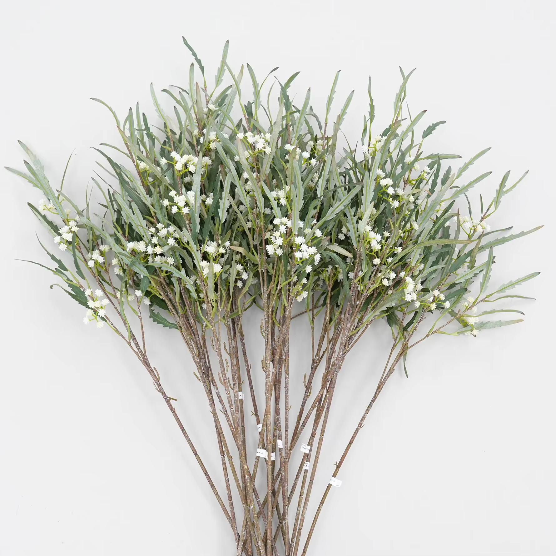 C1998 Branche de fleur artificielle verte de 75 cm pour arrangements floraux de mariage DIY