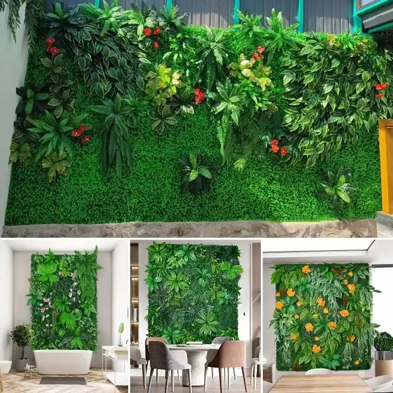 Panneau mural de plantes artificielles