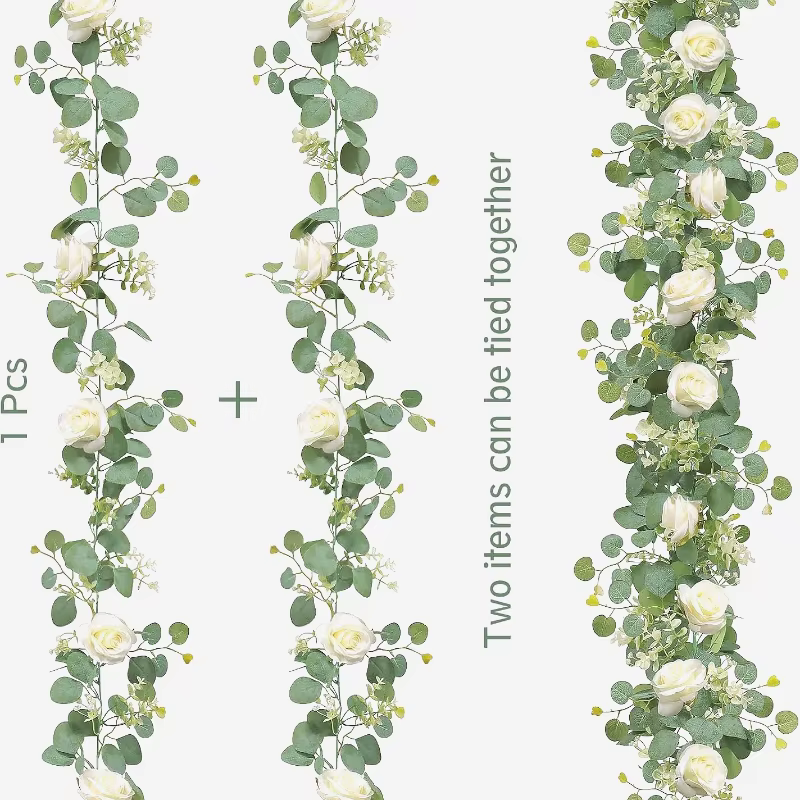 Guirlande d'eucalyptus artificielle de 180cm