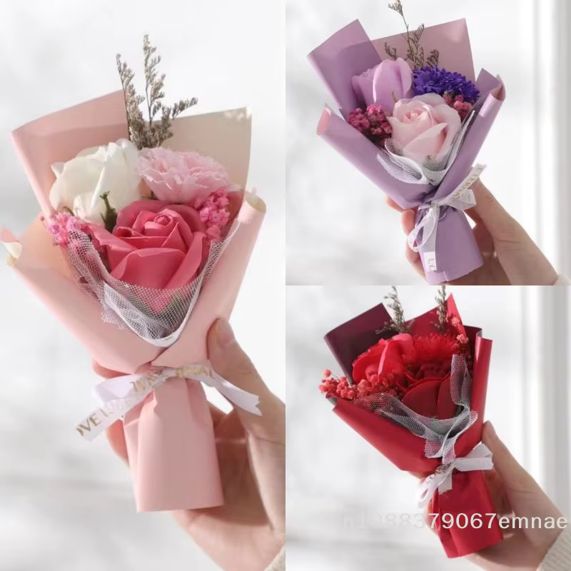 ZYAS]Bouquet de fleurs artificielles miniatures en savon
