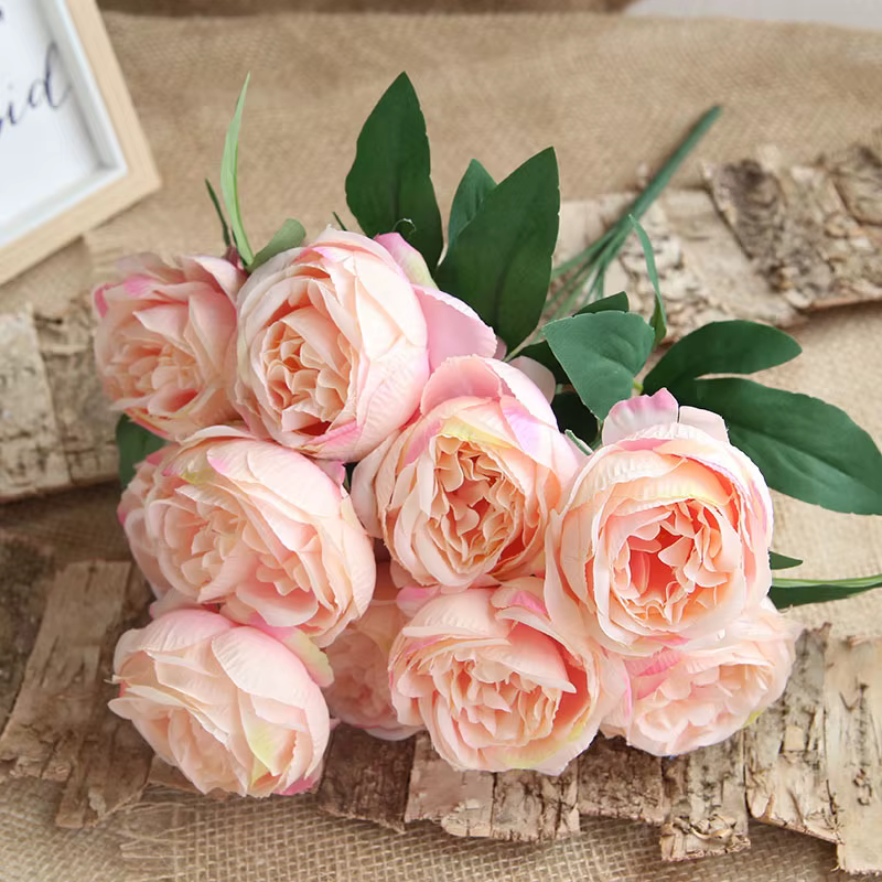 Roses artificielles en soie
