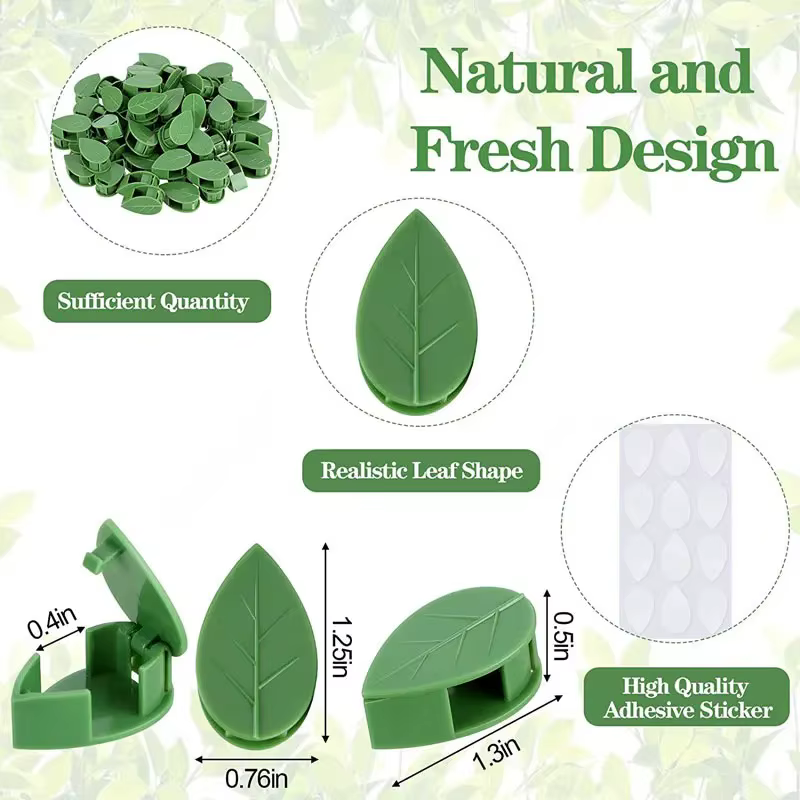 Clips de fixation murale pour plantes grimpantes, autocollant en acrylique, crochet auto-adhésif, support de Traction pour plantes de vigne, décoration intérieure et extérieure