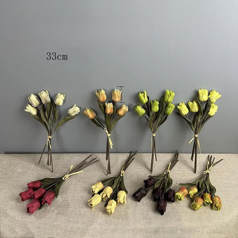 6 pièces de fleurs artificielles en PU