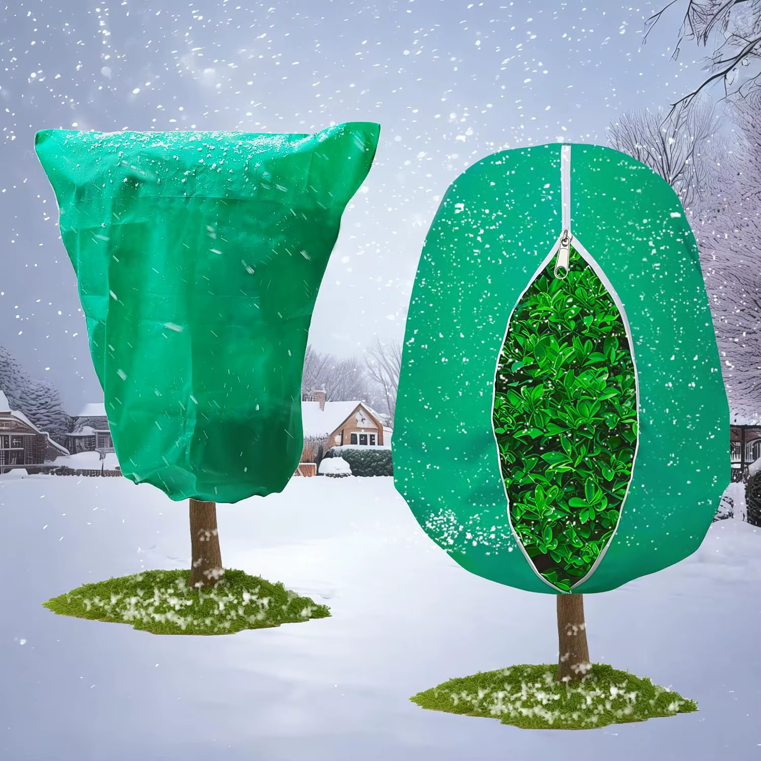 Housse de protection pour plantes d'hiver