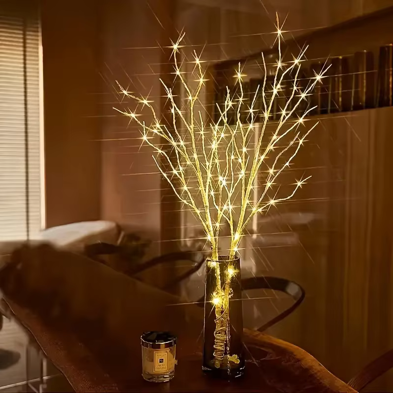 Branches de bouleau artificielles lumineuses – À piles pour la décoration intérieure