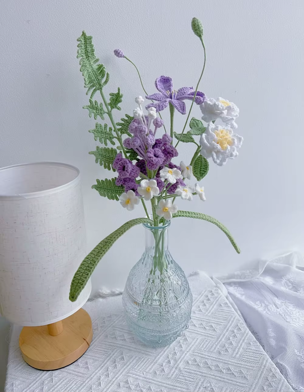 Bouquet de fleurs au crochet fait à la main