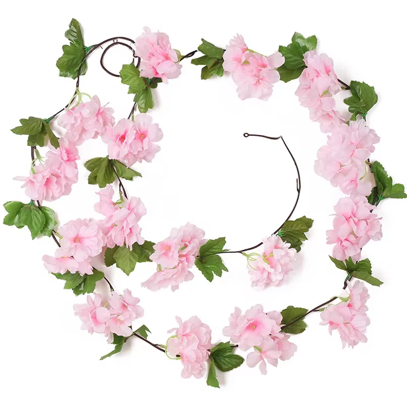 230cm fleurs artificielles Sakura vigne mariage jardin arc maison fête décoration noël mariée fausses plantes décor fleur vignes