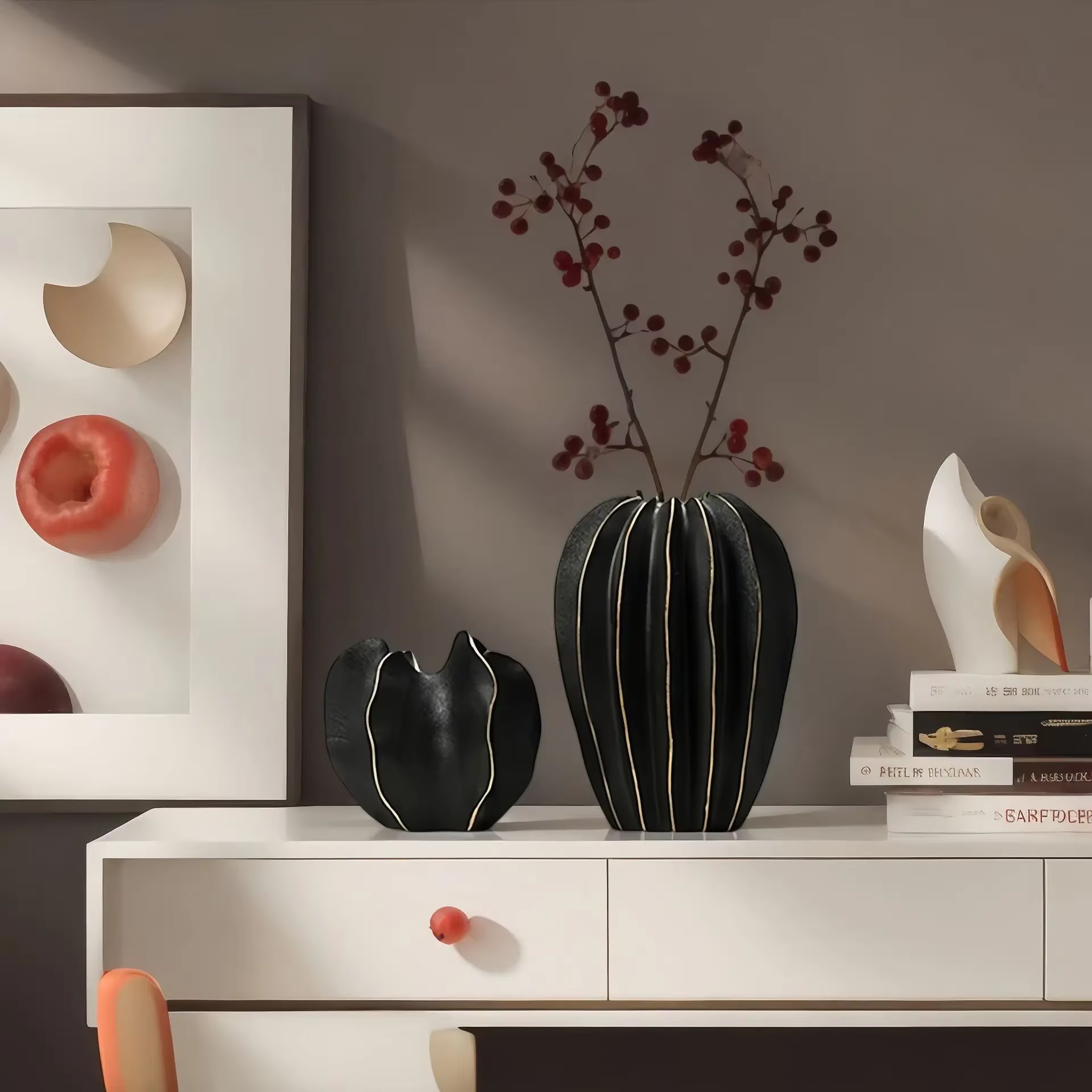 Vase en céramique en forme d'étoile