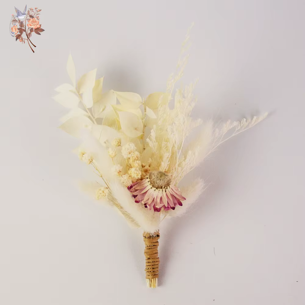 6 paquets de petites fleurs séchées faites à la main