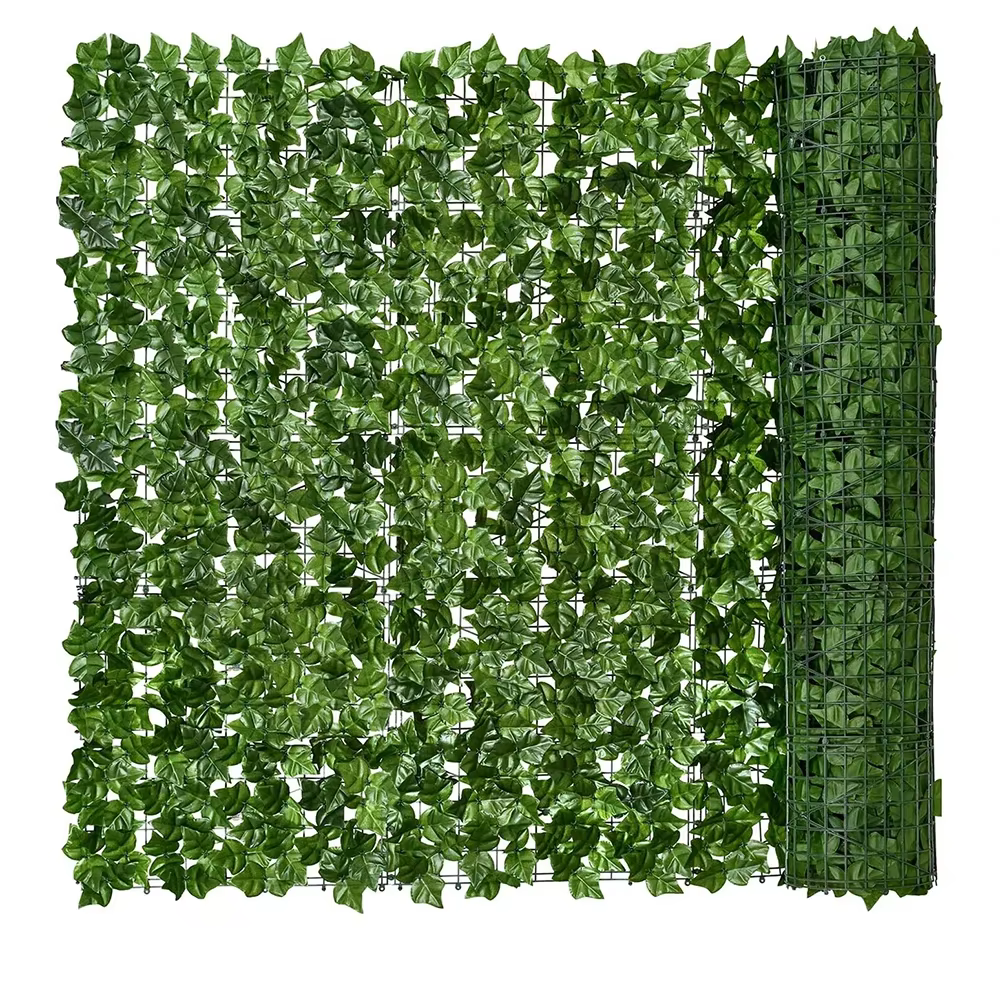Panneaux de clôture de haie de lierre artificiel de 300cm