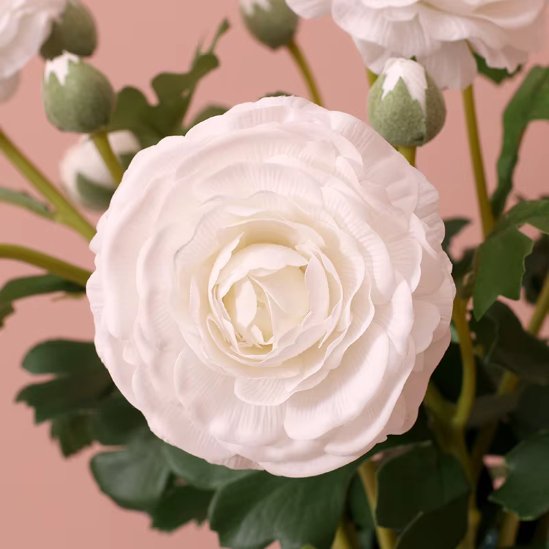Fleurs artificielles de pivoine 2 têtes haut de gamme hydratant
