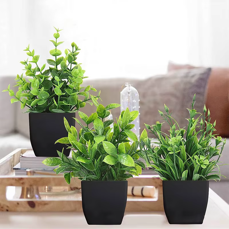 Plantes artificielles bonsaï vert en pot