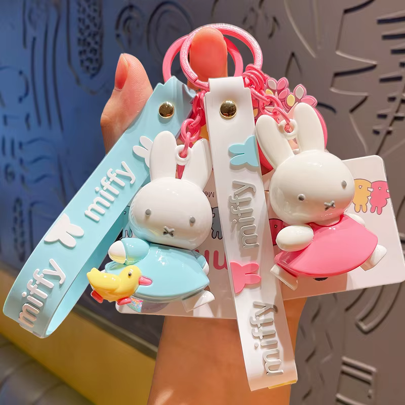 Porte-clés Lapin Miffy Série Contes de Fées Kawaii, Pendentif de Sac à Dos Créatif Anime, Poupée, Cadeau d'Anniversaire pour Ami