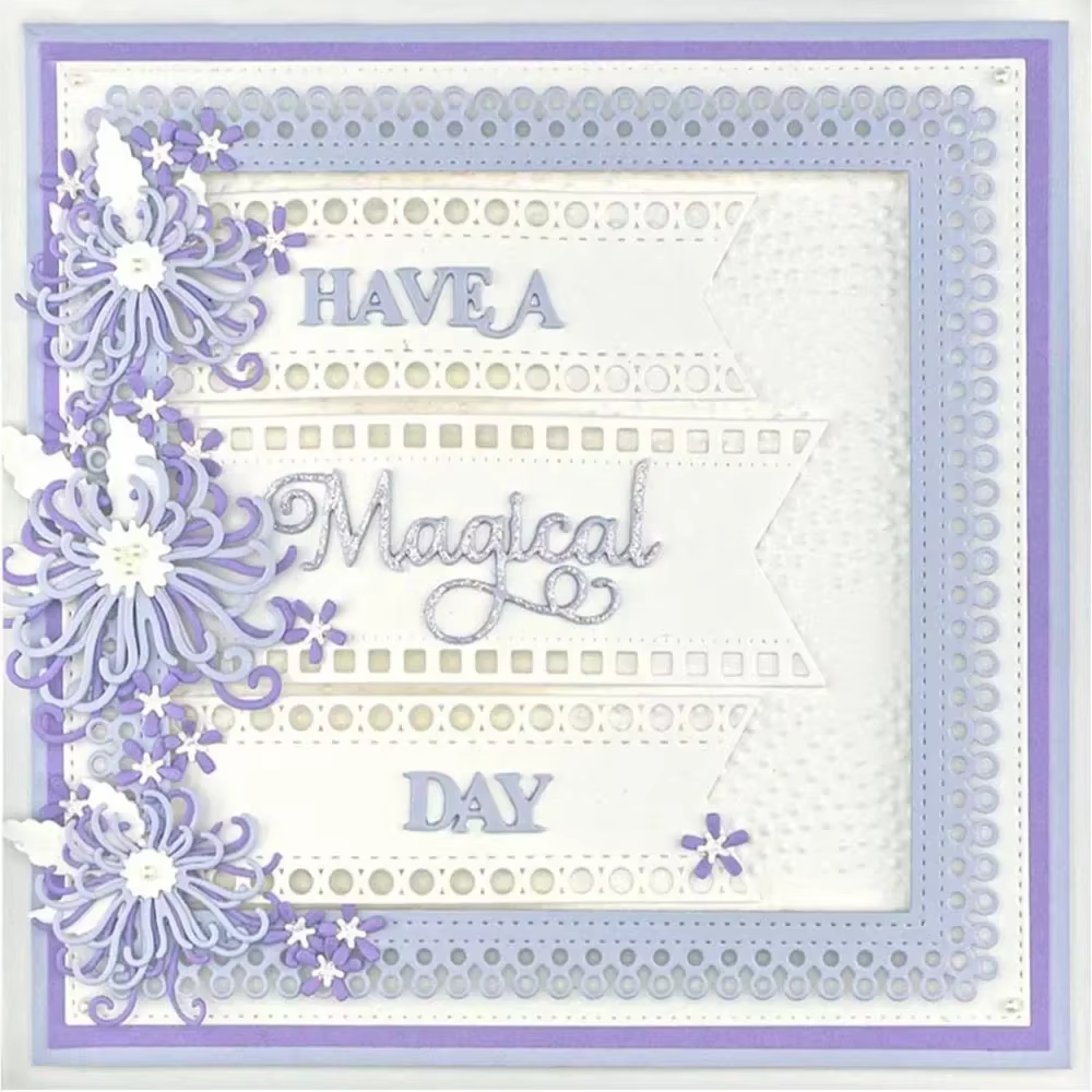 Edger artisanat matrices fée fleur métal