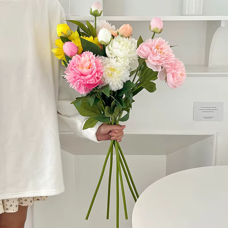 Fleur artificielle pivoine double pétale