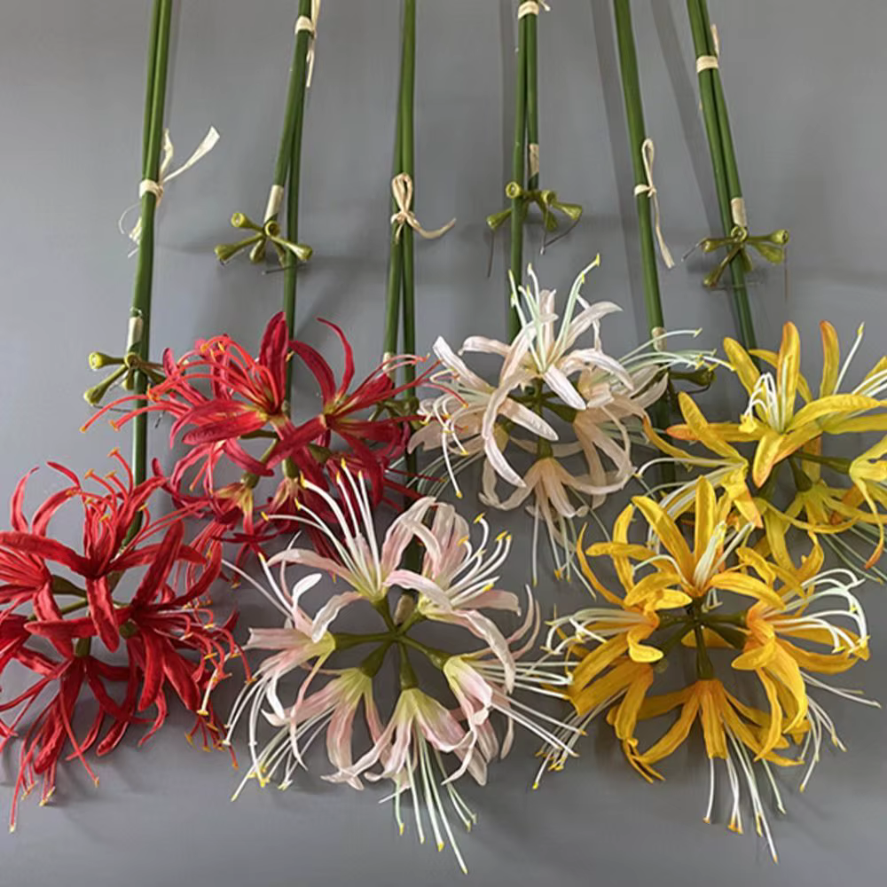 Branche de fleur Higanbana artificielle 60cm