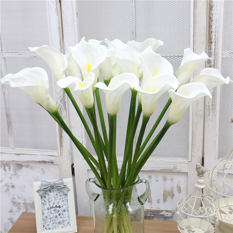Fleur artificielle PU Calla Lily pour la décoration de mariage