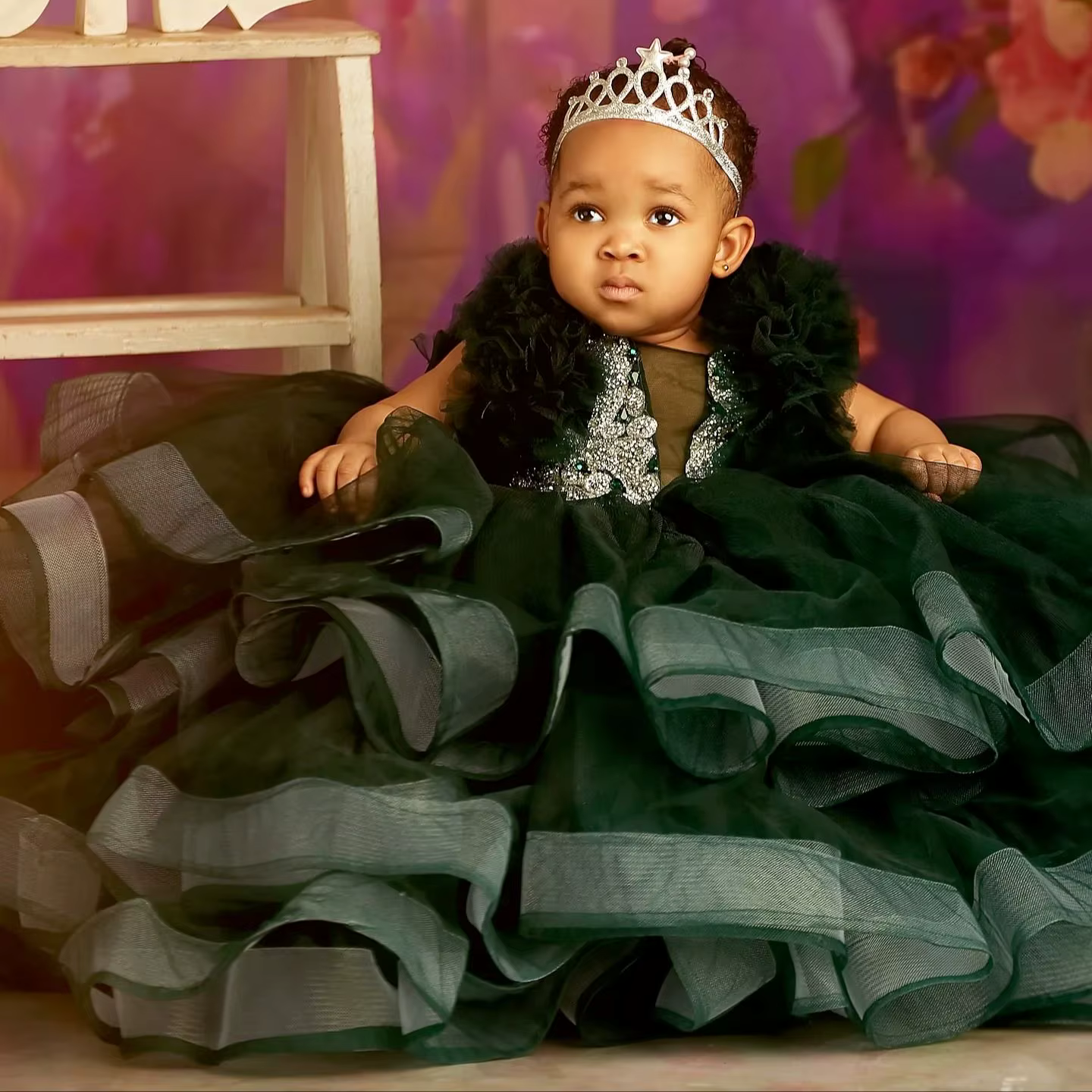 Robes de demoiselle d'honneur vert foncé pour fête de mariage, litière perlée, séance photo d'anniversaire pour bébé fille, Rhd'enfants, n'importe quoi pour la fête