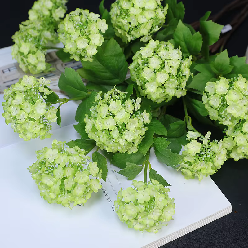 3 pièces de fleurs artificielles réalistes à 3 têtes