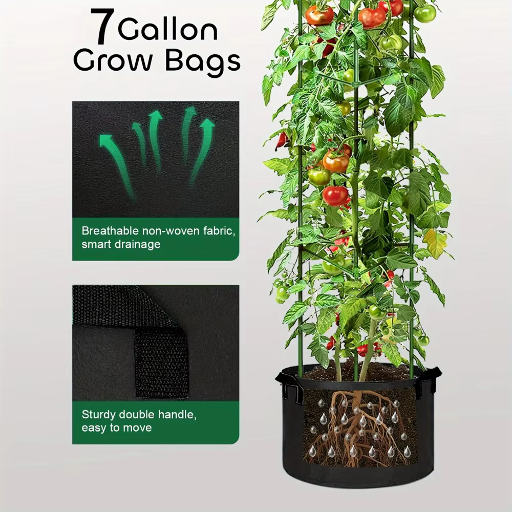 Sacs de culture en feutre vert 3/5/7 gallons pour plantes
