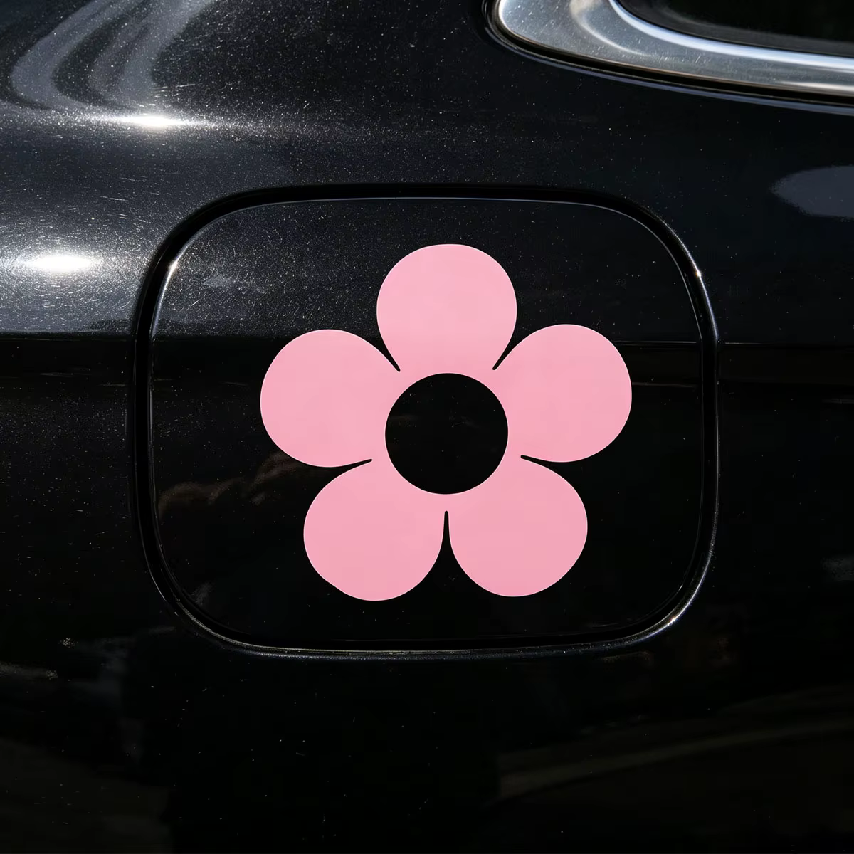 Autocollant floral pour bouchon de réservoir de carburant, autocollant mignon et simple en forme de fleur pour tous les modèles de voitures
