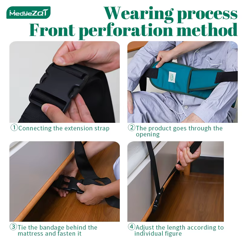 Sangle de retenue de lit anti-chute pour personnes handicapées, harnais de lit réglable, sangle de retenue de siège pour patients en titane, accessoire pour fauteuil roulant