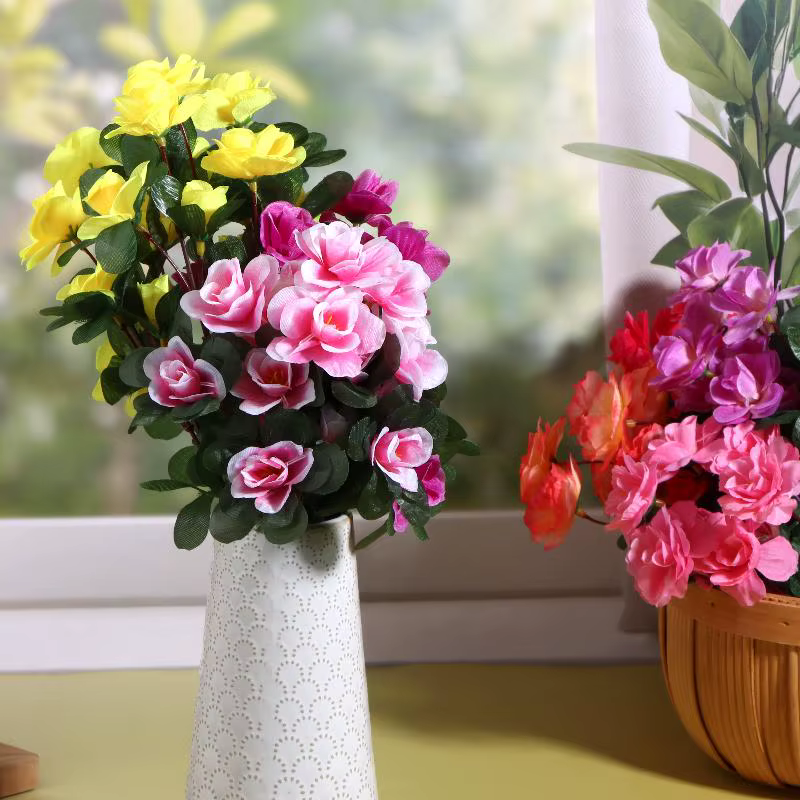 Bouquet de fleurs d'azalées artificielles