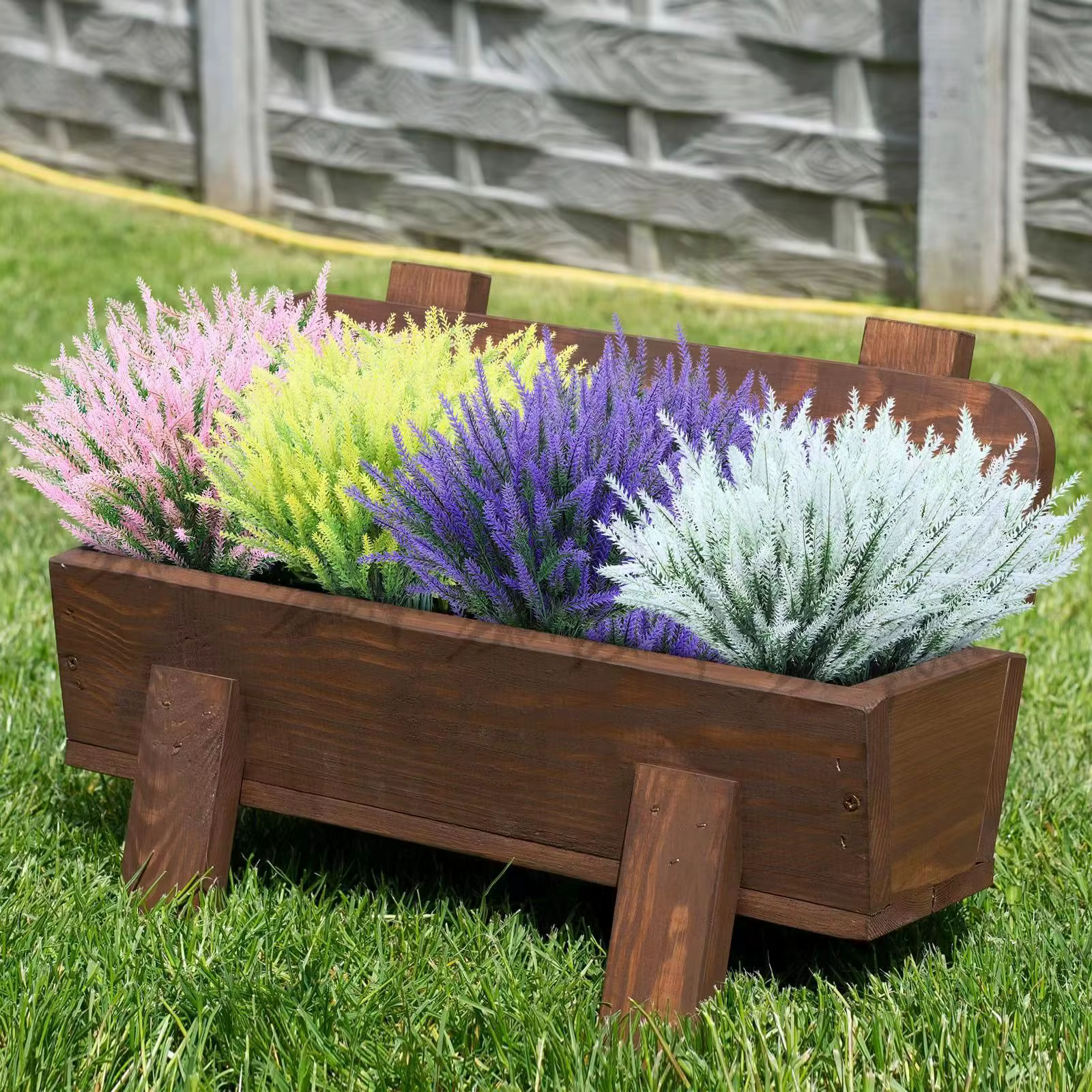 Fleurs artificielles de lavande résistantes aux UV pour l'extérieur