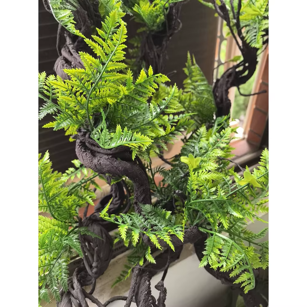 1.75m fleur artificielle vigne rotin malleabilité feuille