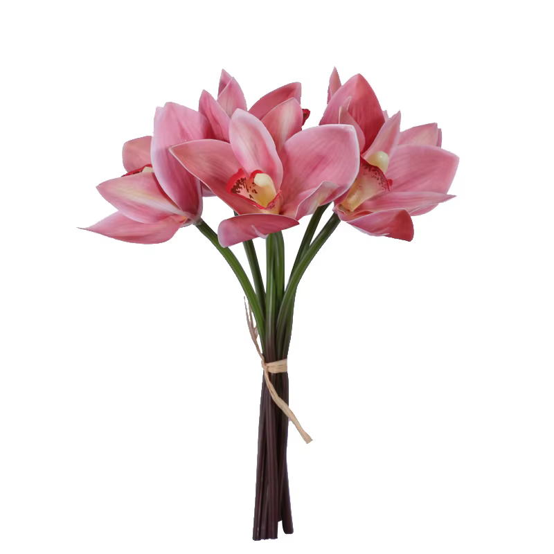 Bouquet de Cymbidium artificiel en Latex
