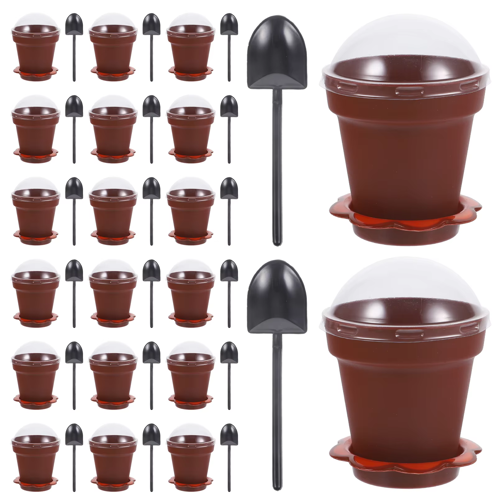 Pot de pépinière en plastique pour petits gâteaux