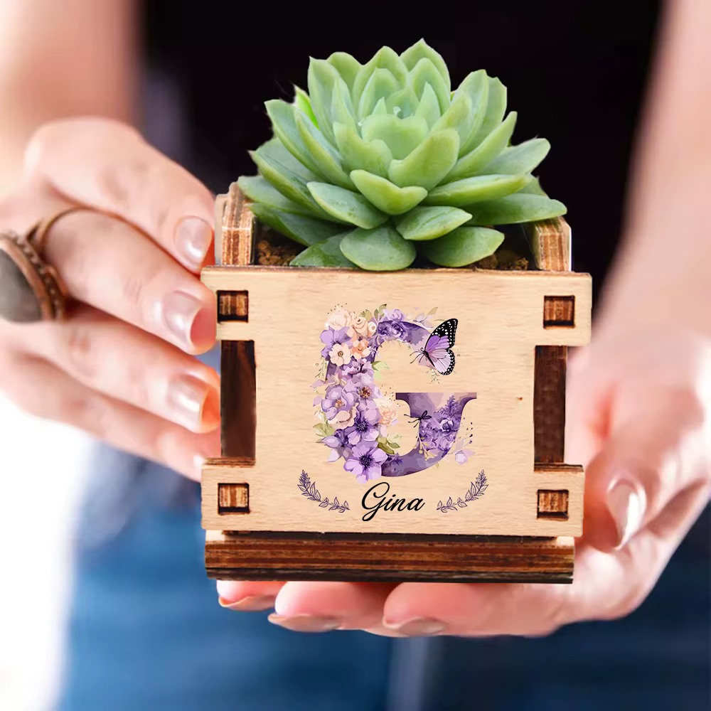 Mini Pot de fleur personnalisé avec nom personnalisé