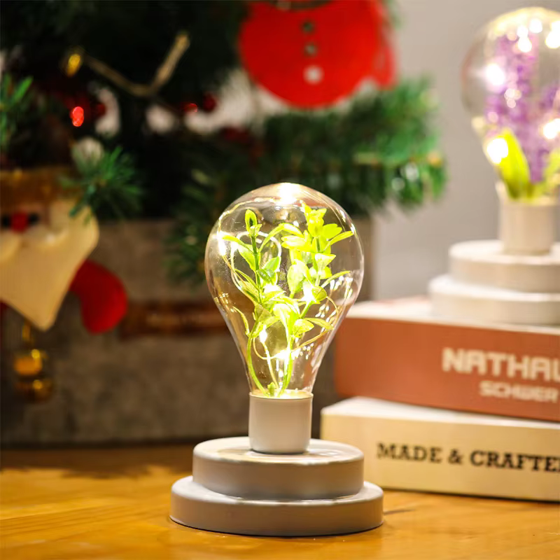 Lampe de Nuit LED à Piles de 62 Plantes Vertes