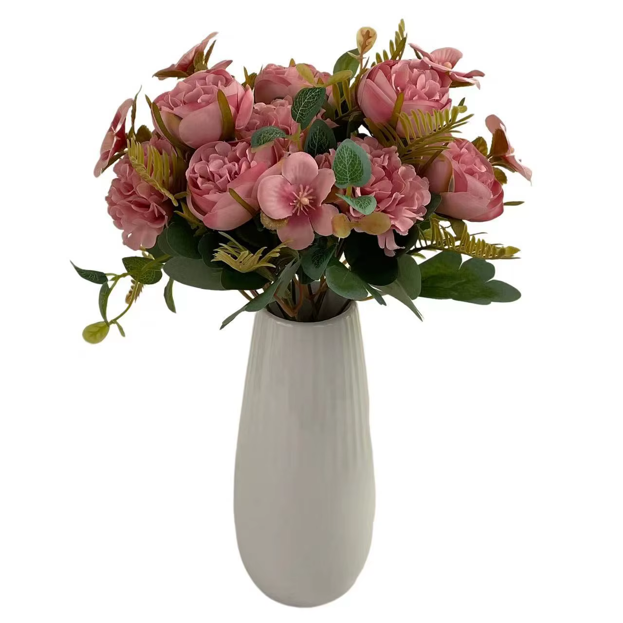 Grandes roses de thé artificielles en soie