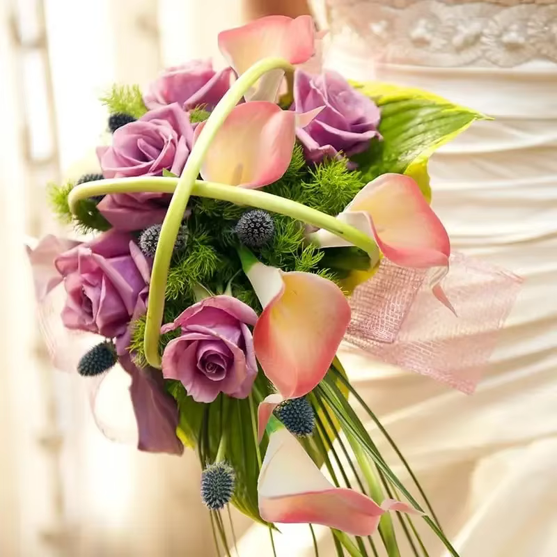 Fleurs de lys calla artificielles en latex PU Real Touch
