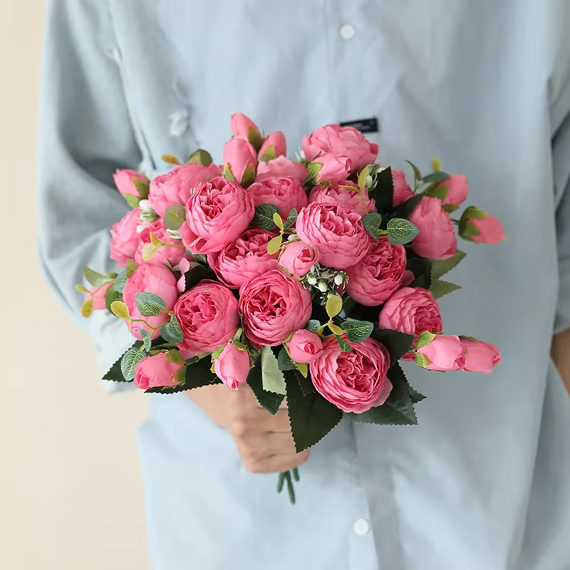 Artificiels de pivoine rose