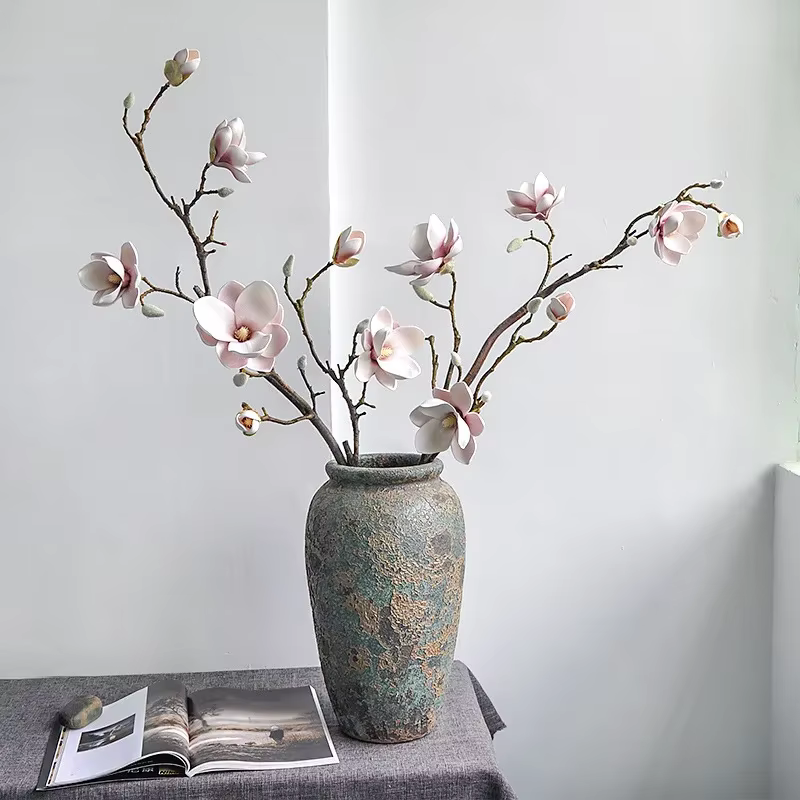 Fleurs artificielles de 95CM de style Zen chinois pour la décoration de la maison et du mariage
