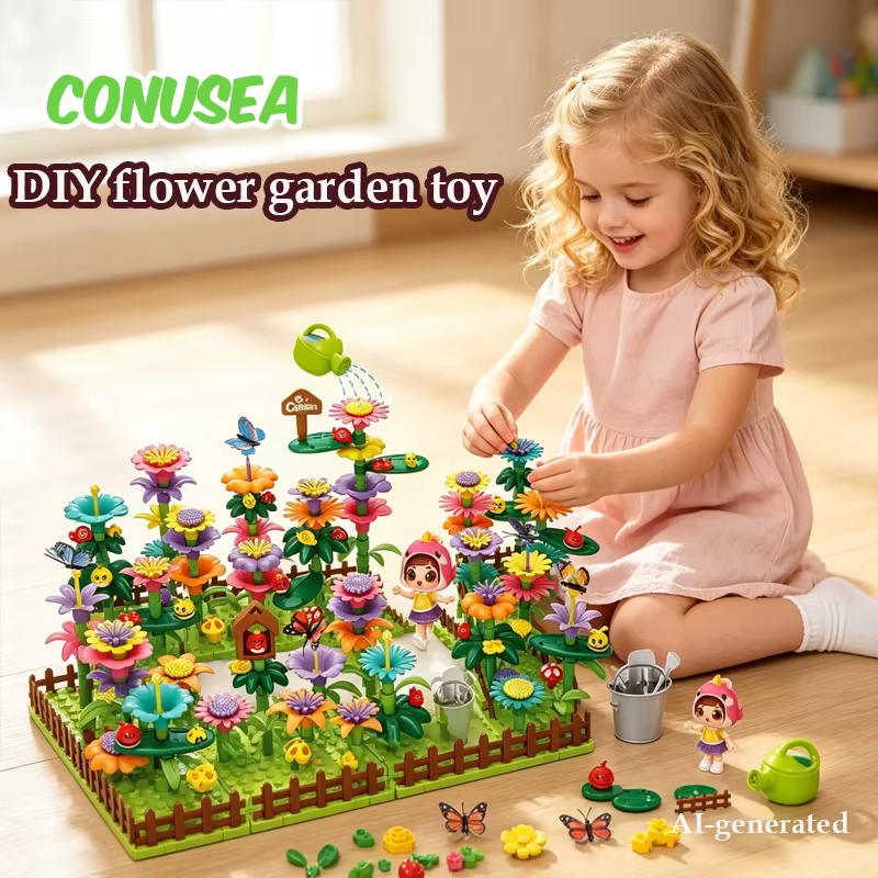 Blocs de construction DIY Jardin de fleurs