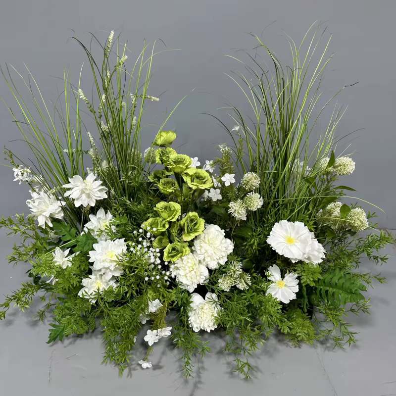 Rangée de fleurs artificielles de luxe 1M