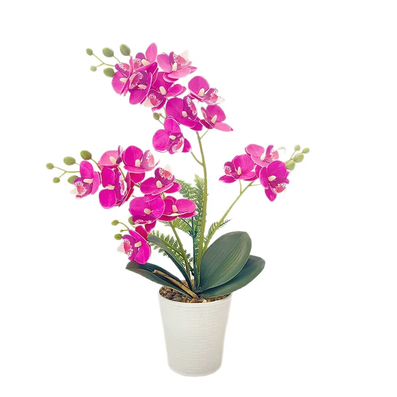 Plantes en pot artificielles en forme d'orchidée papillon 21